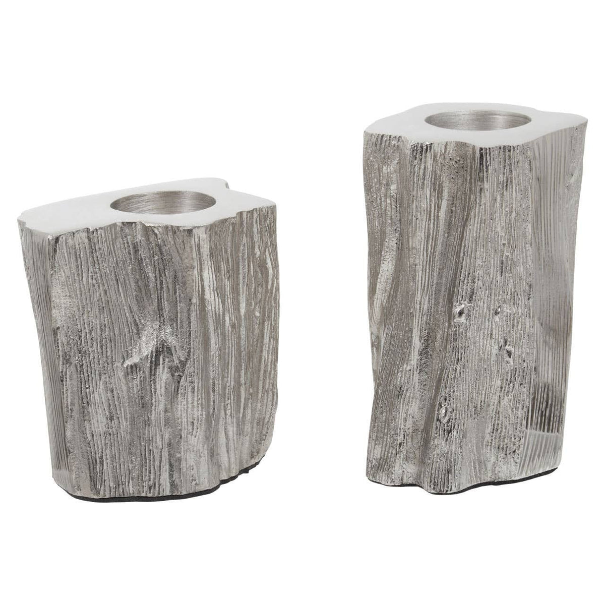 Hamilton Interiors Accessories Akola Set Of Two Silver Tealight Holders House of Isabella UK