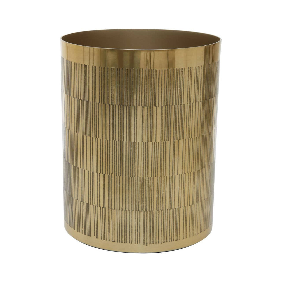 Hamilton Interiors Accessories Allegra Gold Finish Aluminium Round Waste Bin House of Isabella UK