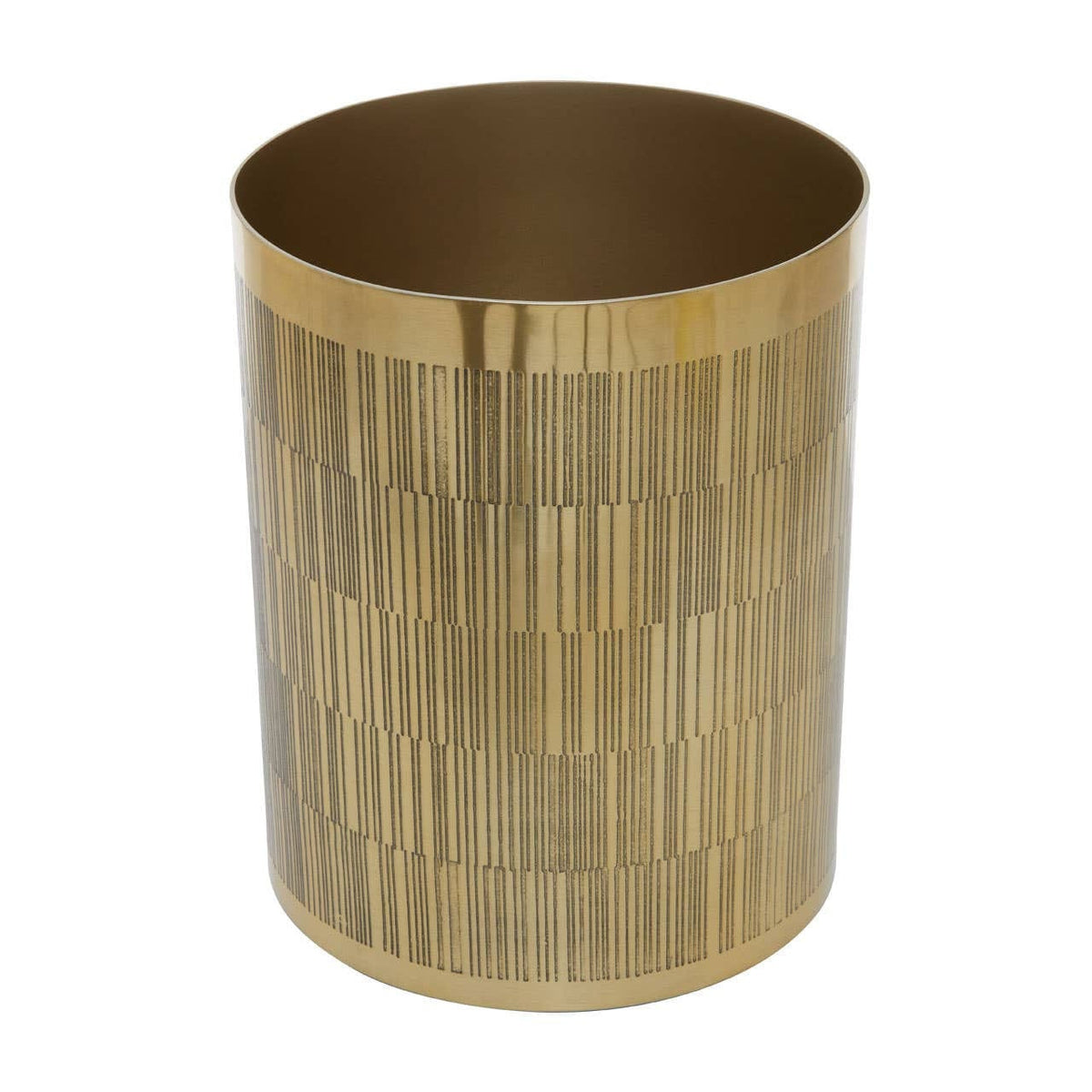 Hamilton Interiors Accessories Allegra Gold Finish Aluminium Round Waste Bin House of Isabella UK
