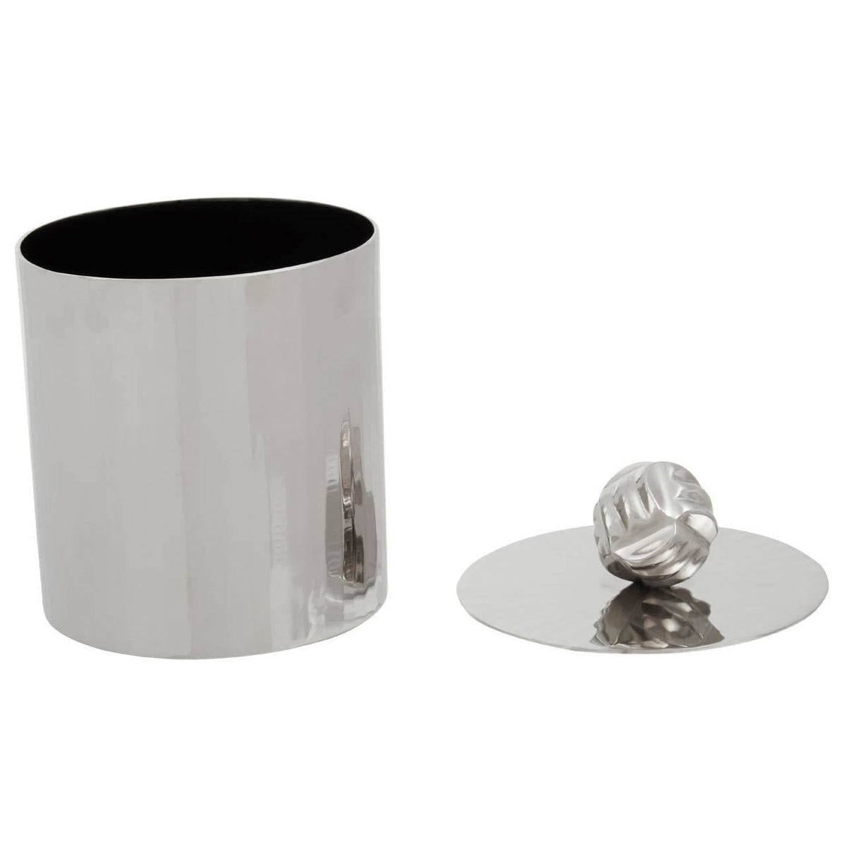 Hamilton Interiors Accessories Amreli Large Vertical Textured Silver Metal Trinket Box House of Isabella UK