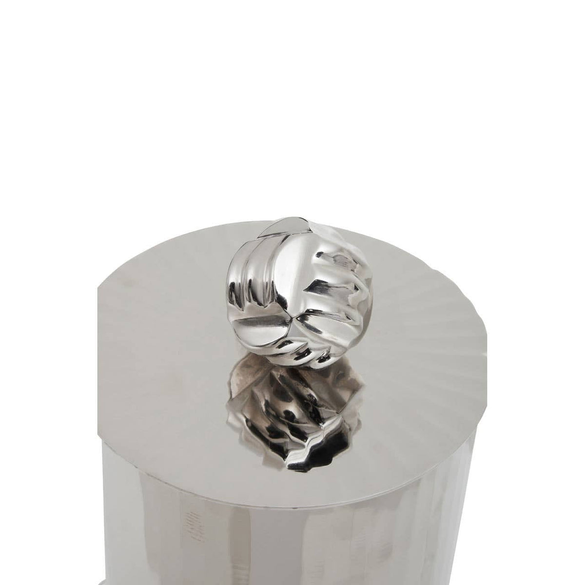 Hamilton Interiors Accessories Amreli Large Vertical Textured Silver Metal Trinket Box House of Isabella UK
