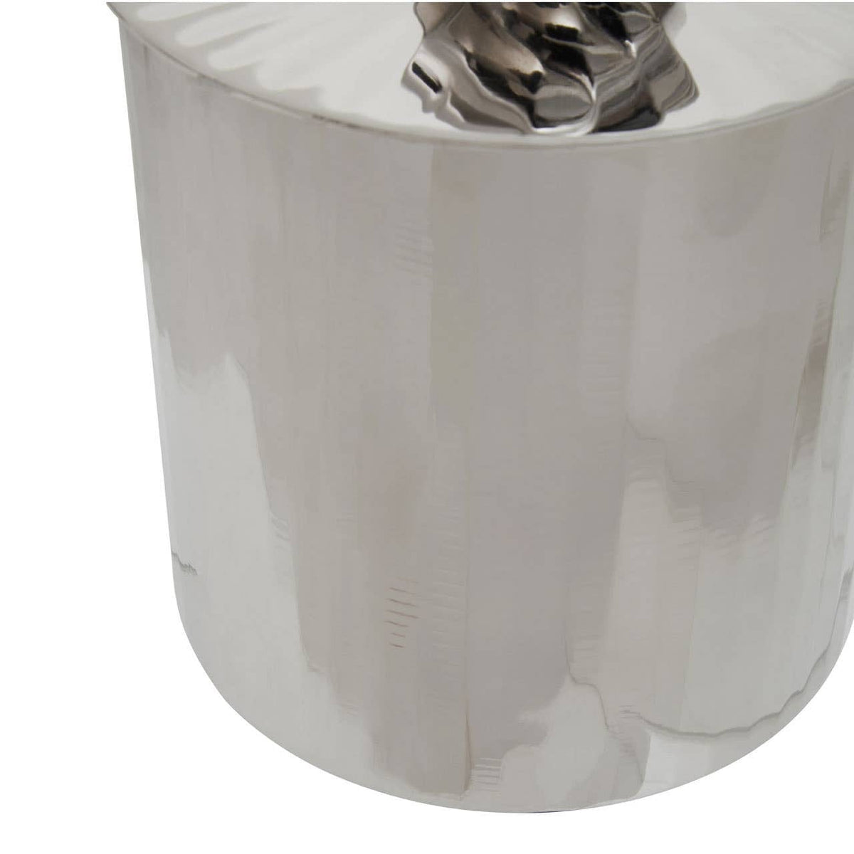 Hamilton Interiors Accessories Amreli Large Vertical Textured Silver Metal Trinket Box House of Isabella UK