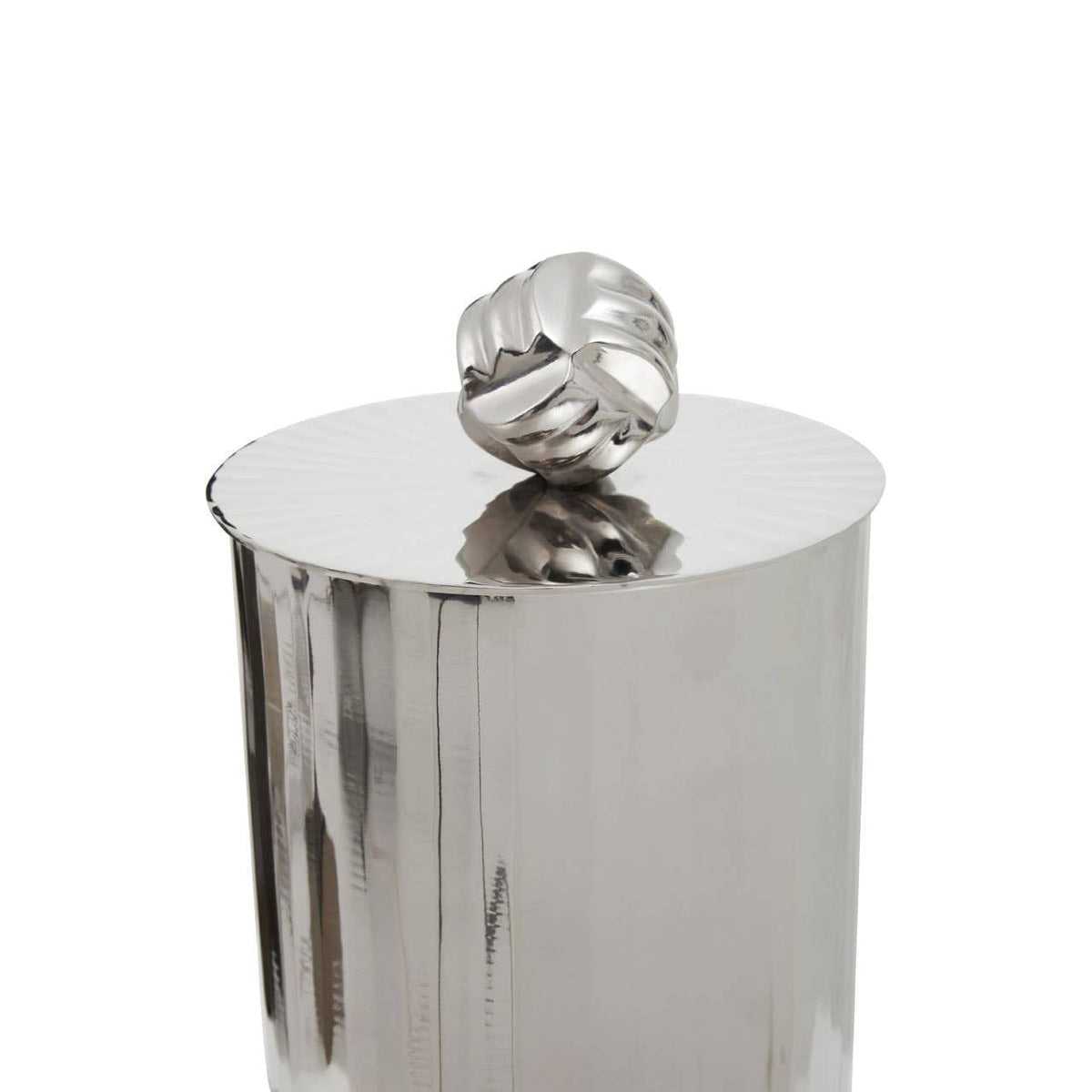 Hamilton Interiors Accessories Amreli Large Vertical Textured Silver Metal Trinket Box House of Isabella UK
