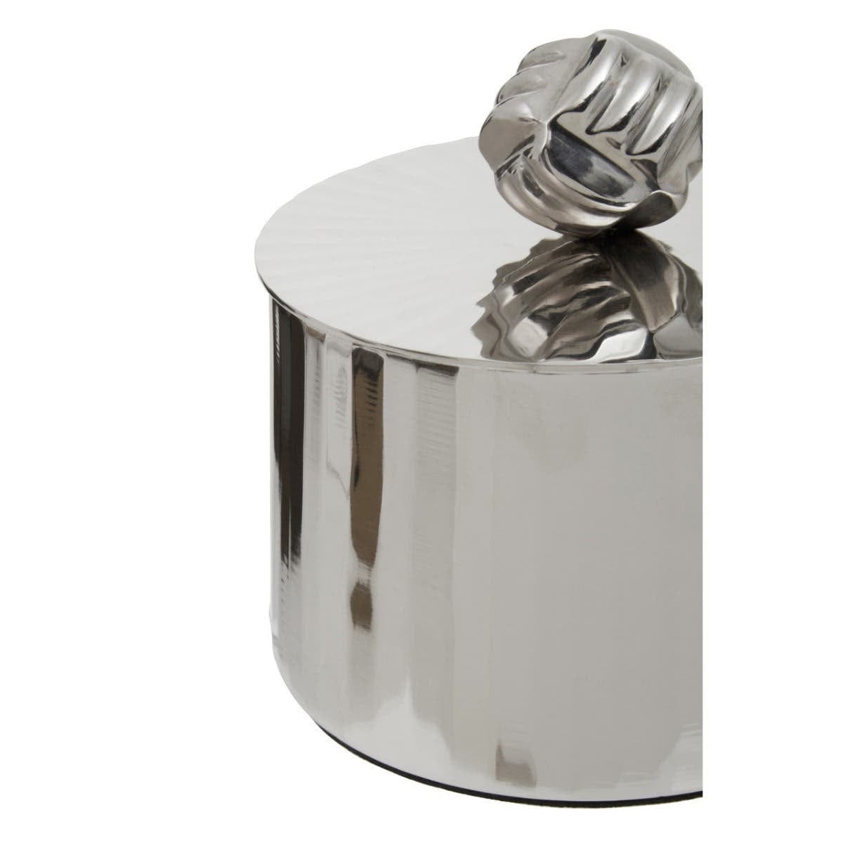 Hamilton Interiors Accessories Amreli Small Vertical Textured Silver Metal Trinket Box House of Isabella UK