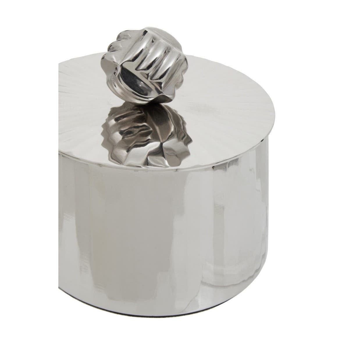 Hamilton Interiors Accessories Amreli Small Vertical Textured Silver Metal Trinket Box House of Isabella UK