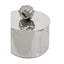 Hamilton Interiors Accessories Amreli Small Vertical Textured Silver Metal Trinket Box House of Isabella UK