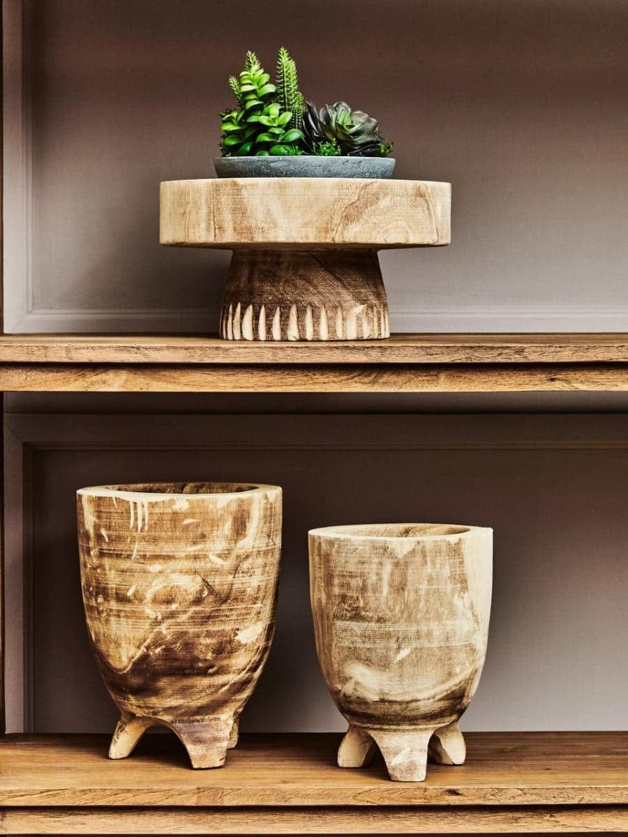Hamilton Interiors Accessories Arlo Natural Engraved Round Bowl House of Isabella UK