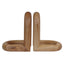 Hamilton Interiors Accessories Arlo Natural Wood Set Of 2 Bookends House of Isabella UK