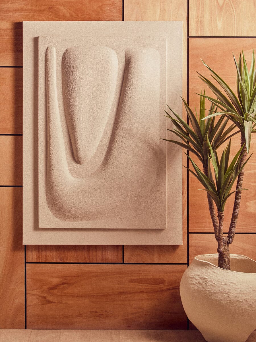 Hamilton Interiors Accessories Astratto 3D Cream Wall Art House of Isabella UK