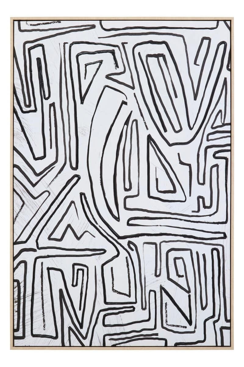 Hamilton Interiors Accessories Astratto Abstract Black and Cream Textured Wall Art House of Isabella UK
