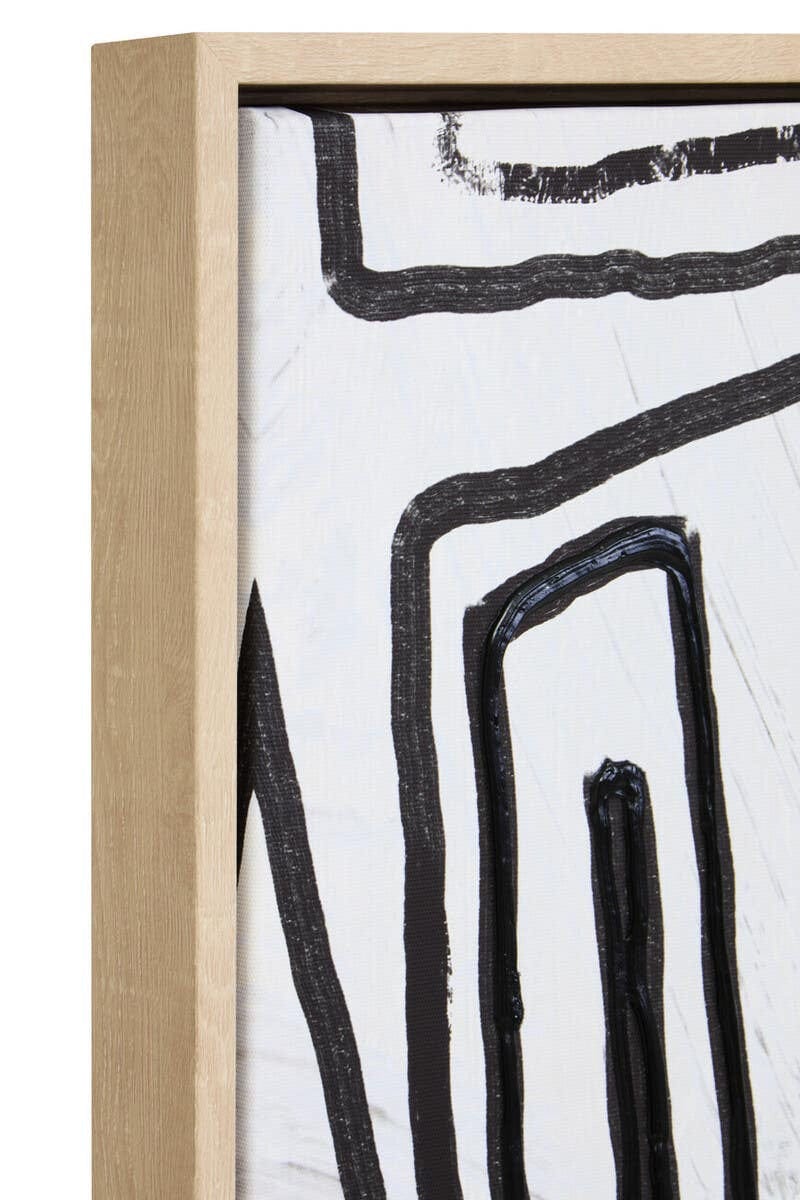 Hamilton Interiors Accessories Astratto Abstract Black and Cream Textured Wall Art House of Isabella UK