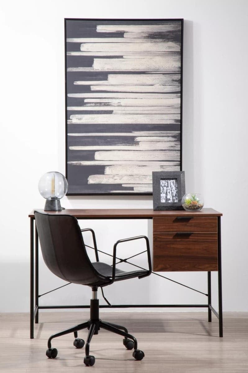 Hamilton Interiors Accessories Astratto Black and Natural Canvas Wall Art House of Isabella UK