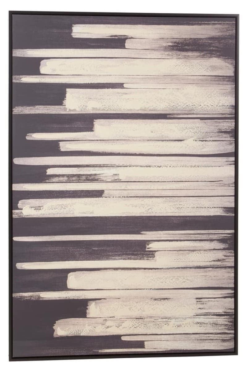 Hamilton Interiors Accessories Astratto Black and Natural Canvas Wall Art House of Isabella UK
