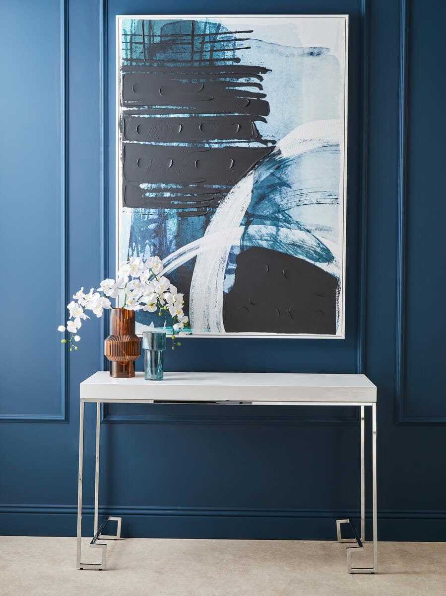 Hamilton Interiors Accessories Astratto Blue and Black Wall Art House of Isabella UK