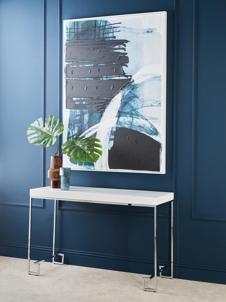 Hamilton Interiors Accessories Astratto Blue and Black Wall Art House of Isabella UK