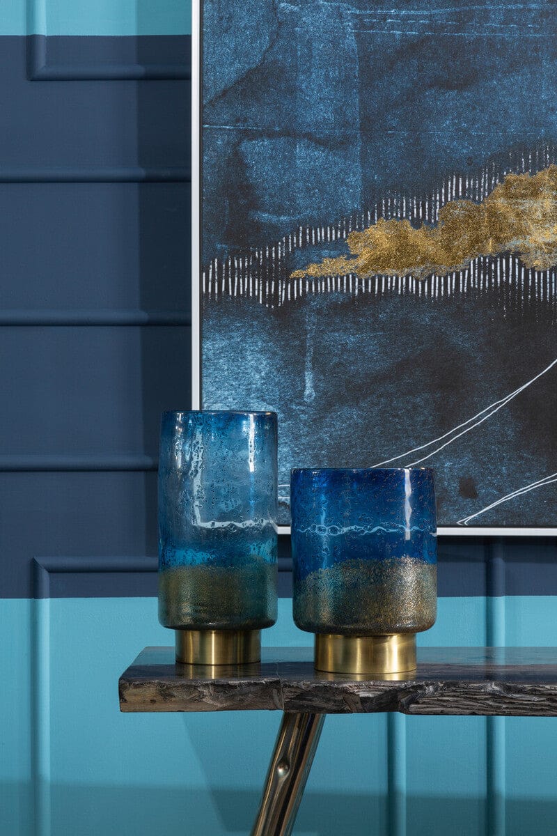 Hamilton Interiors Accessories Astratto Blue and Gold Wall Art House of Isabella UK