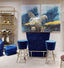 Hamilton Interiors Accessories Astratto Blue and Gold Wall Art House of Isabella UK