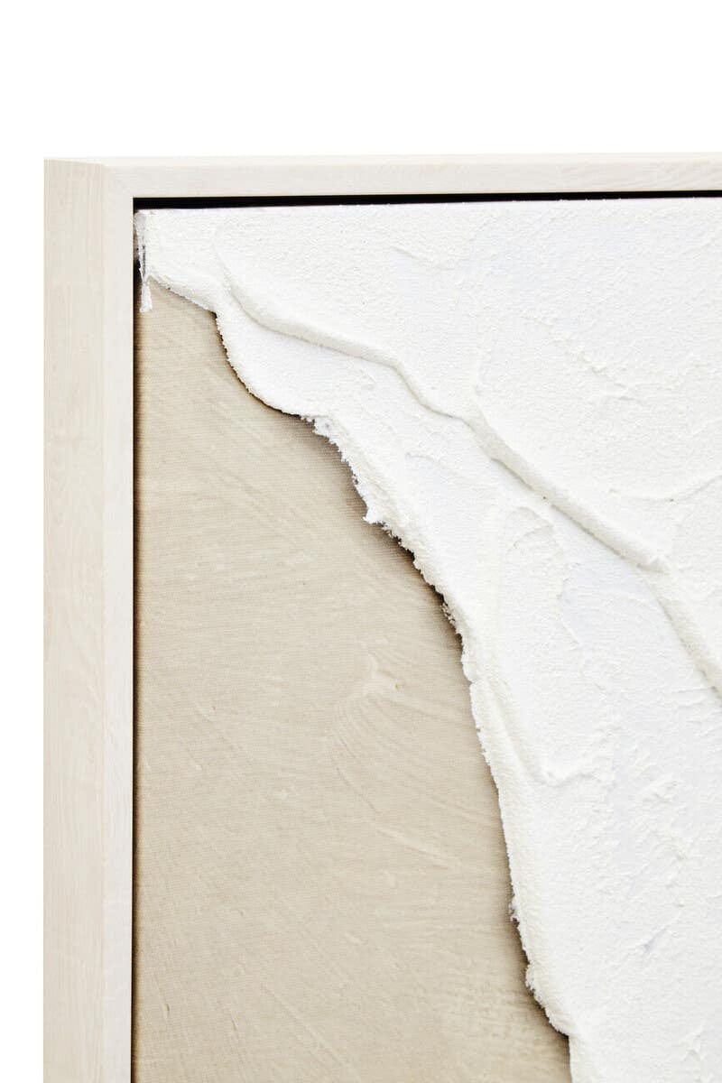 Hamilton Interiors Accessories Astratto Canvas Natural and White Textured Plaster Wall Art House of Isabella UK