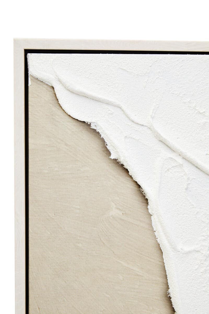 Hamilton Interiors Accessories Astratto Canvas Natural and White Textured Plaster Wall Art House of Isabella UK