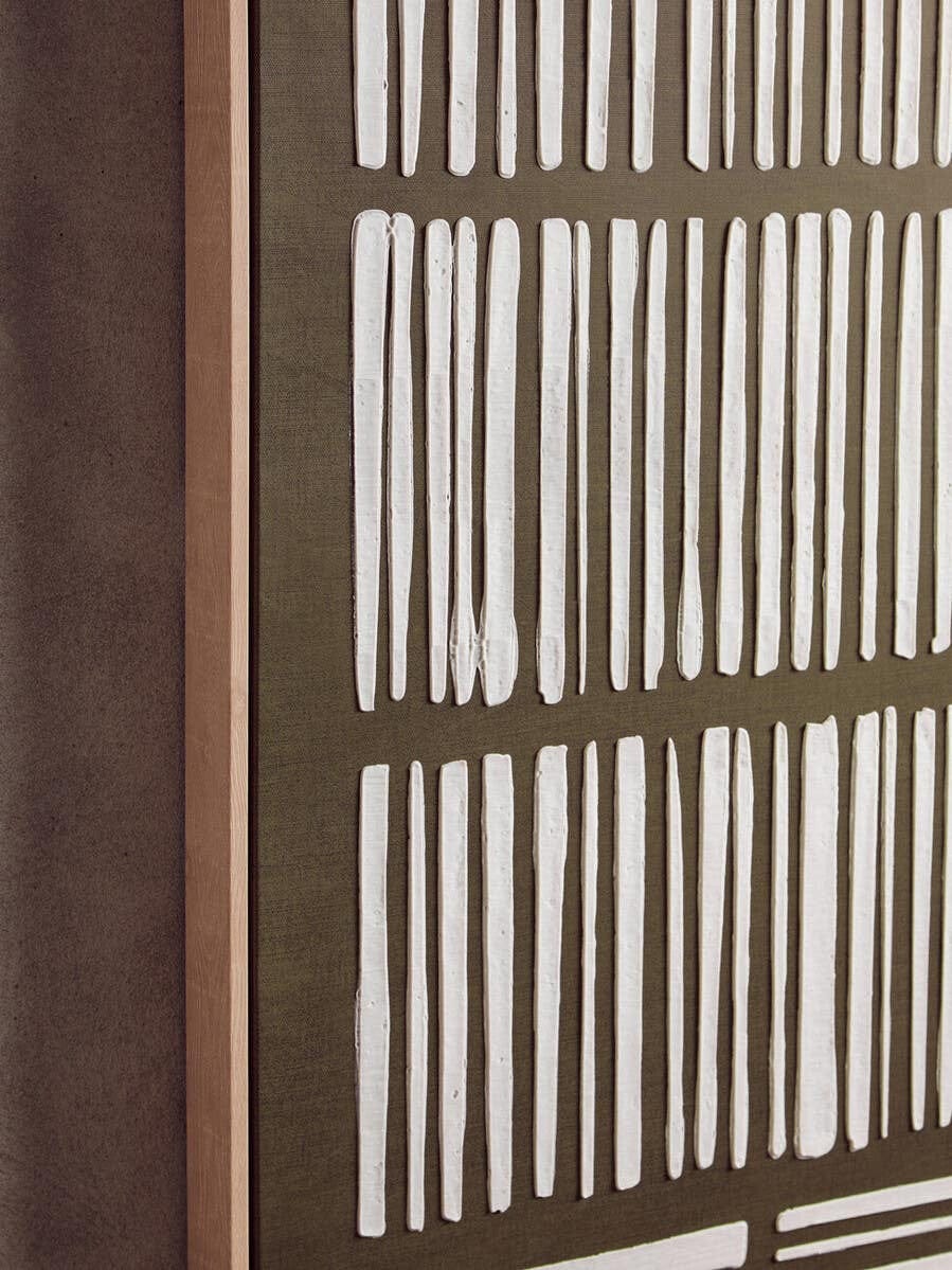 Hamilton Interiors Accessories Astratto Green and Natural Textured Canvas Wall Art House of Isabella UK