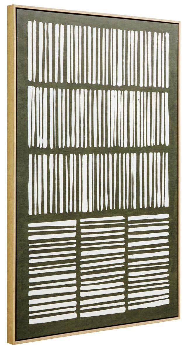 Hamilton Interiors Accessories Astratto Green and Natural Textured Canvas Wall Art House of Isabella UK