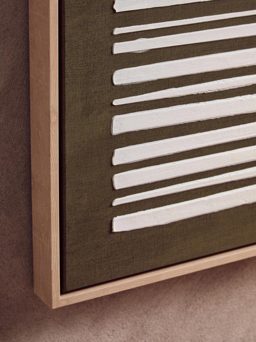Hamilton Interiors Accessories Astratto Green and Natural Textured Canvas Wall Art House of Isabella UK