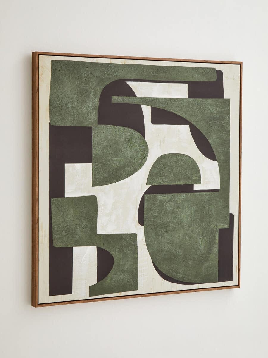 Hamilton Interiors Accessories Astratto Green Textured Abstract Wall Art House of Isabella UK