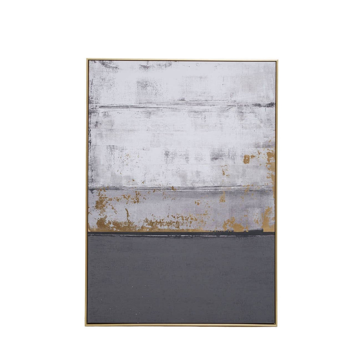 Hamilton Interiors Accessories Astratto Grey and Gold Foil Wall Art House of Isabella UK
