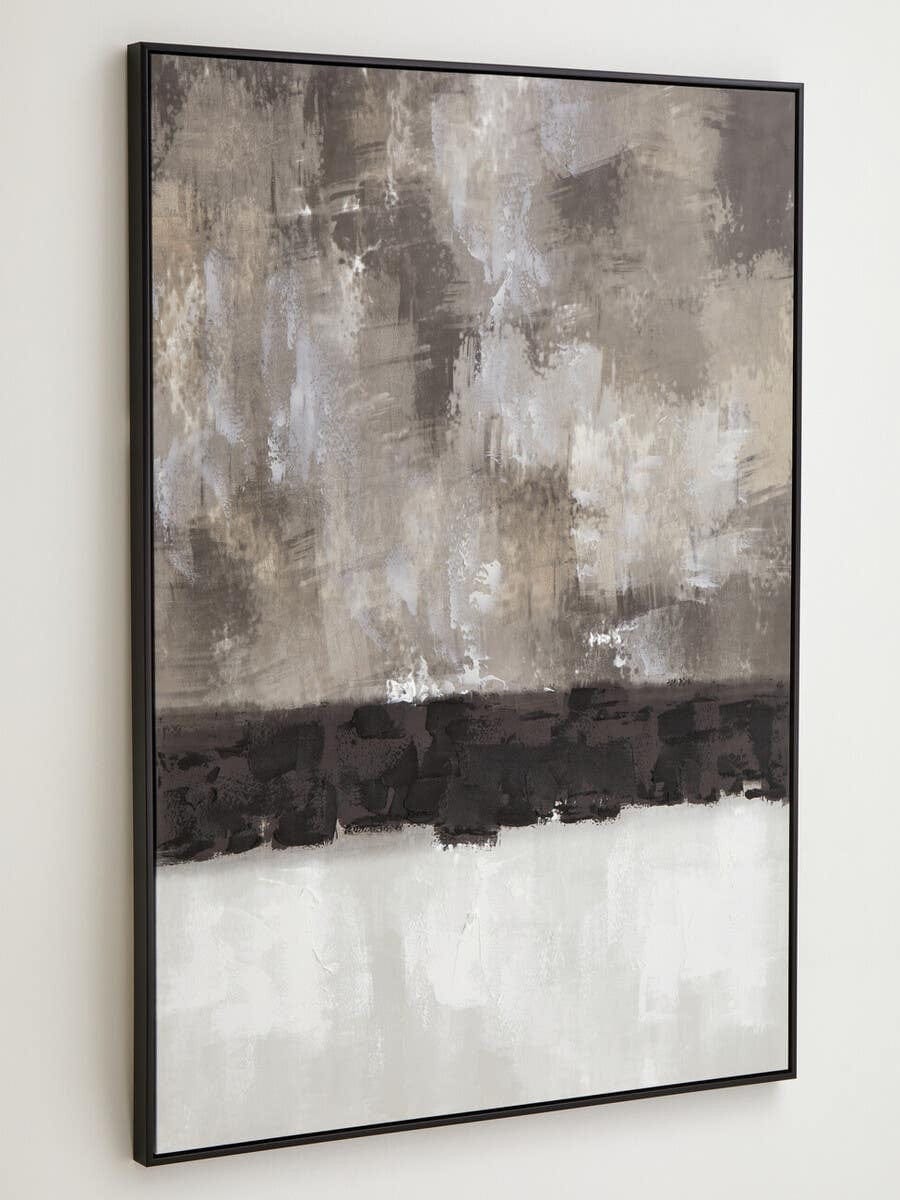 Hamilton Interiors Accessories Astratto Monochrome Textured Canvas Wall Art House of Isabella UK