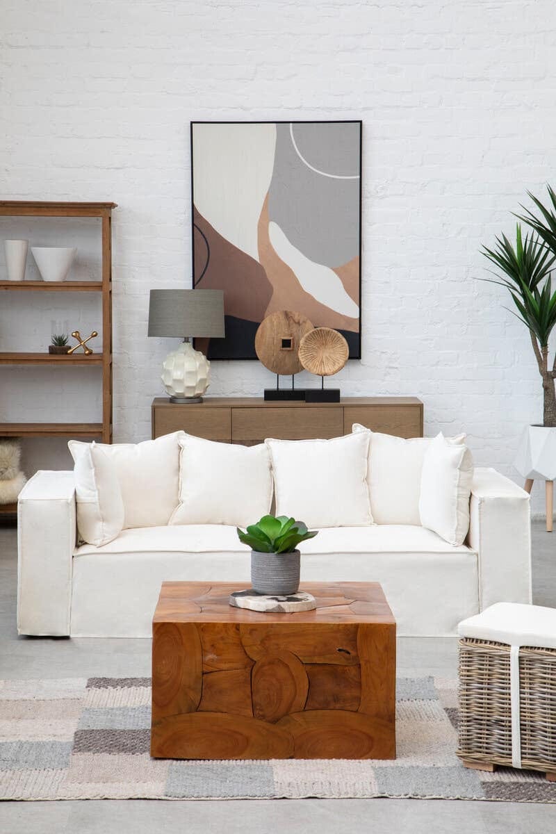 Hamilton Interiors Accessories Astratto Neutral Abstract Canvas Wall Art House of Isabella UK