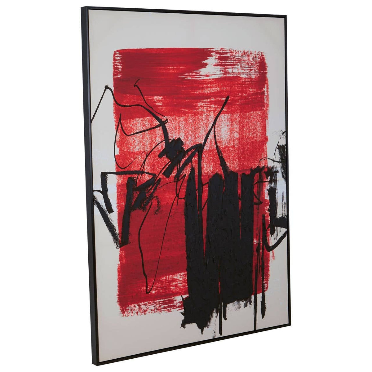 Hamilton Interiors Accessories Astratto Red And Black Wall Art House of Isabella UK