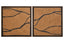 Hamilton Interiors Accessories Astratto Set Of 2 Brown and Black Textured Wall Art House of Isabella UK