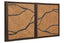 Hamilton Interiors Accessories Astratto Set Of 2 Brown and Black Textured Wall Art House of Isabella UK