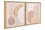 Hamilton Interiors Accessories Astratto Set Of 2 Natural Textured Wall Art House of Isabella UK