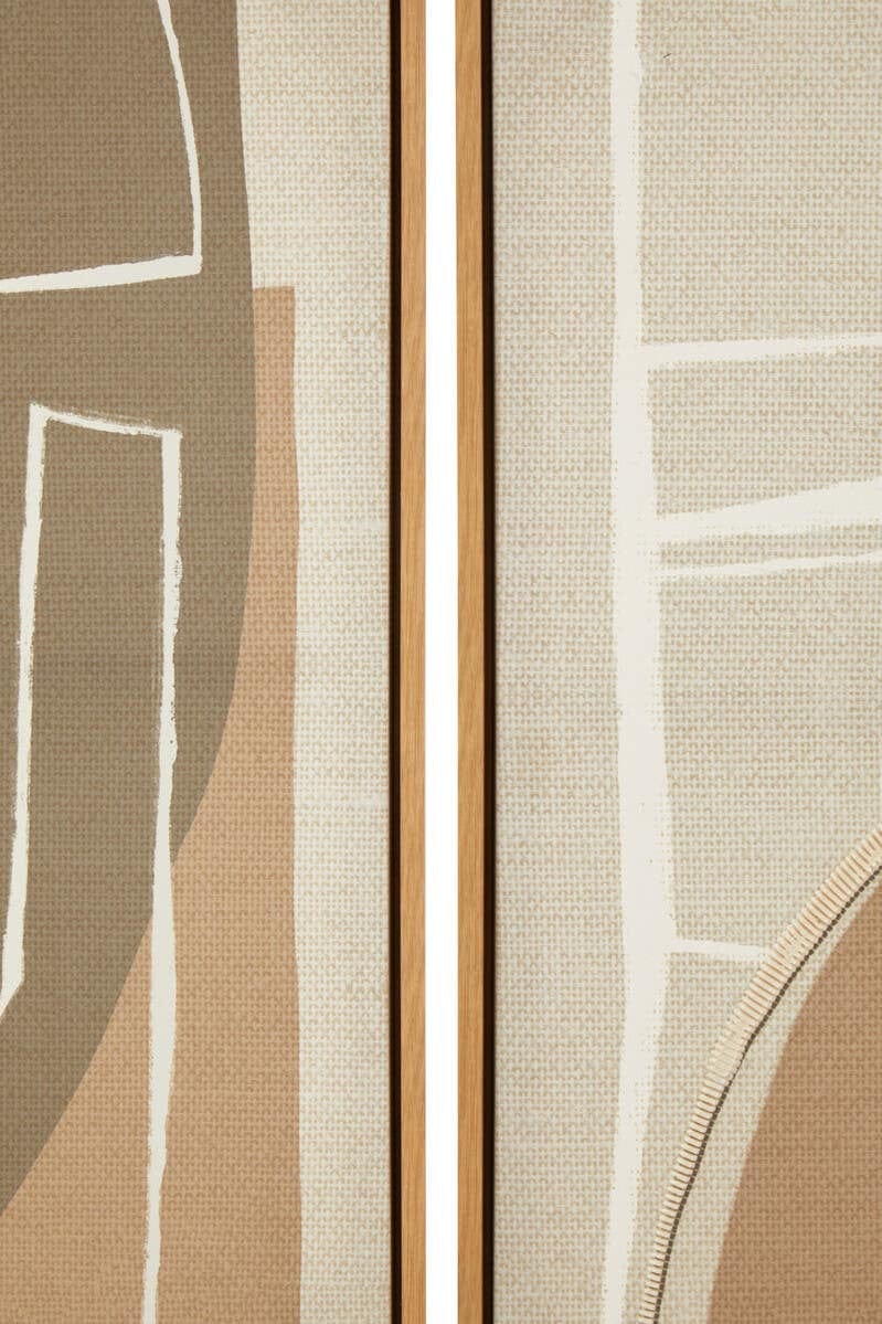 Hamilton Interiors Accessories Astratto Set of 2 Neutral Abstract Canvas Wall Art House of Isabella UK