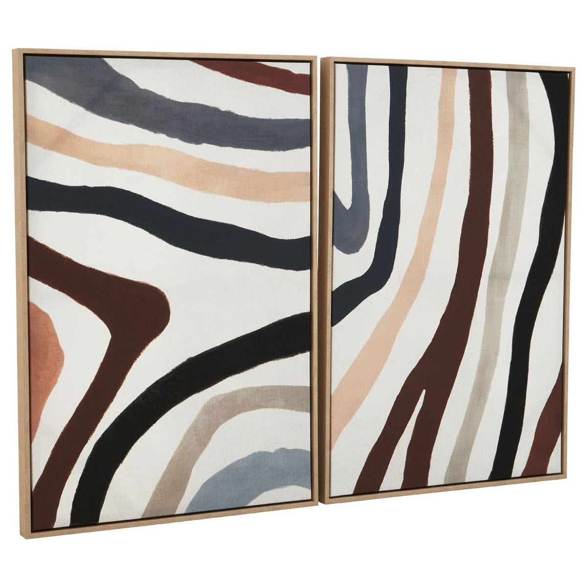 Hamilton Interiors Accessories Astratto Set Of Two Multi Coloured Abstract Wall Art House of Isabella UK