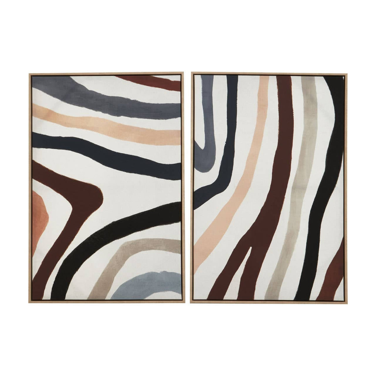 Hamilton Interiors Accessories Astratto Set Of Two Multi Coloured Abstract Wall Art House of Isabella UK