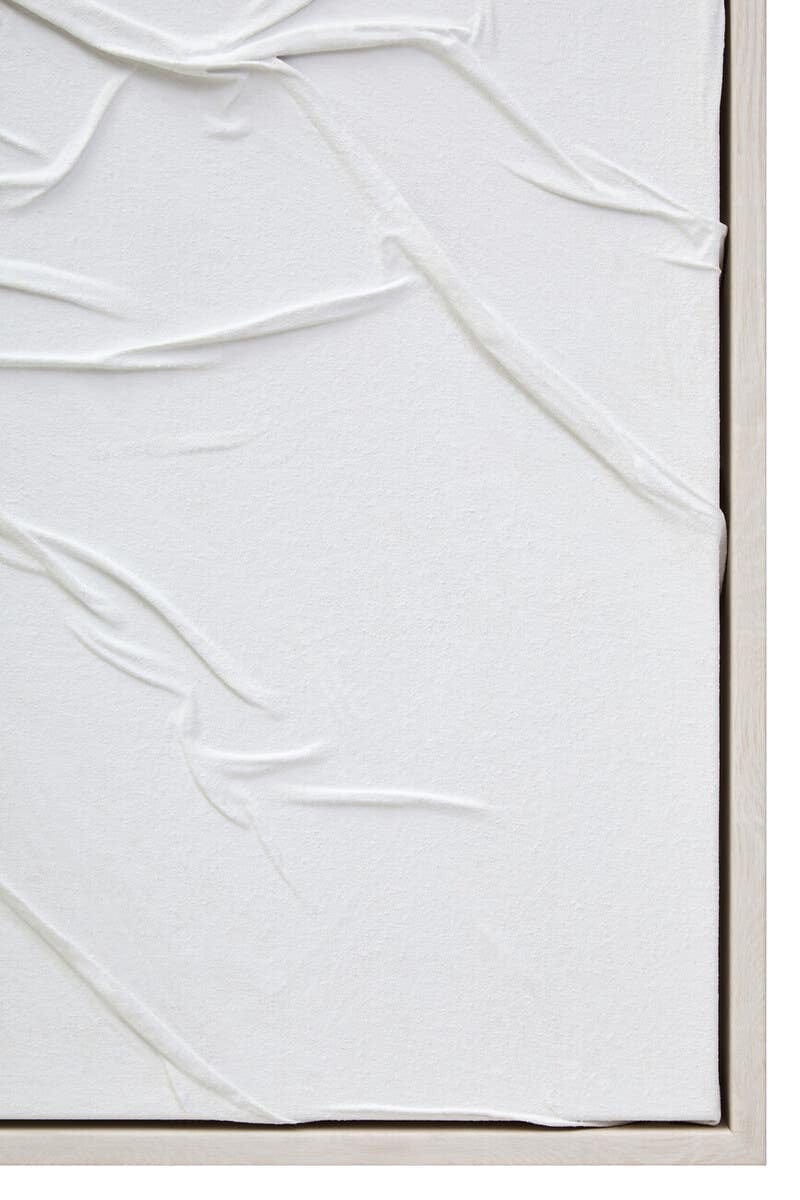 Hamilton Interiors Accessories Astratto White Hand Painted Sculptural Fabric Wall Art House of Isabella UK