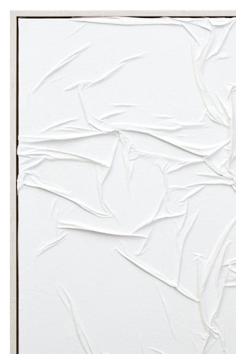 Hamilton Interiors Accessories Astratto White Hand Painted Sculptural Fabric Wall Art House of Isabella UK