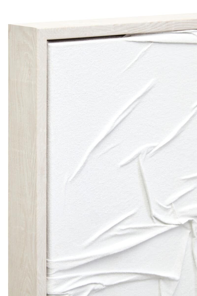 Hamilton Interiors Accessories Astratto White Hand Painted Sculptural Fabric Wall Art House of Isabella UK