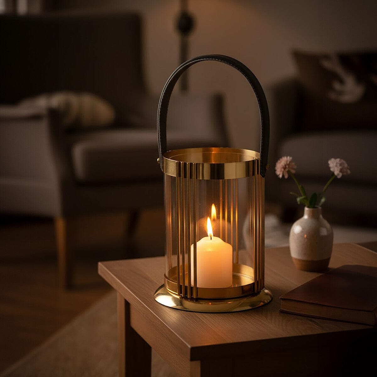Hamilton Interiors Accessories Astro Small Gold Finish Lantern House of Isabella UK
