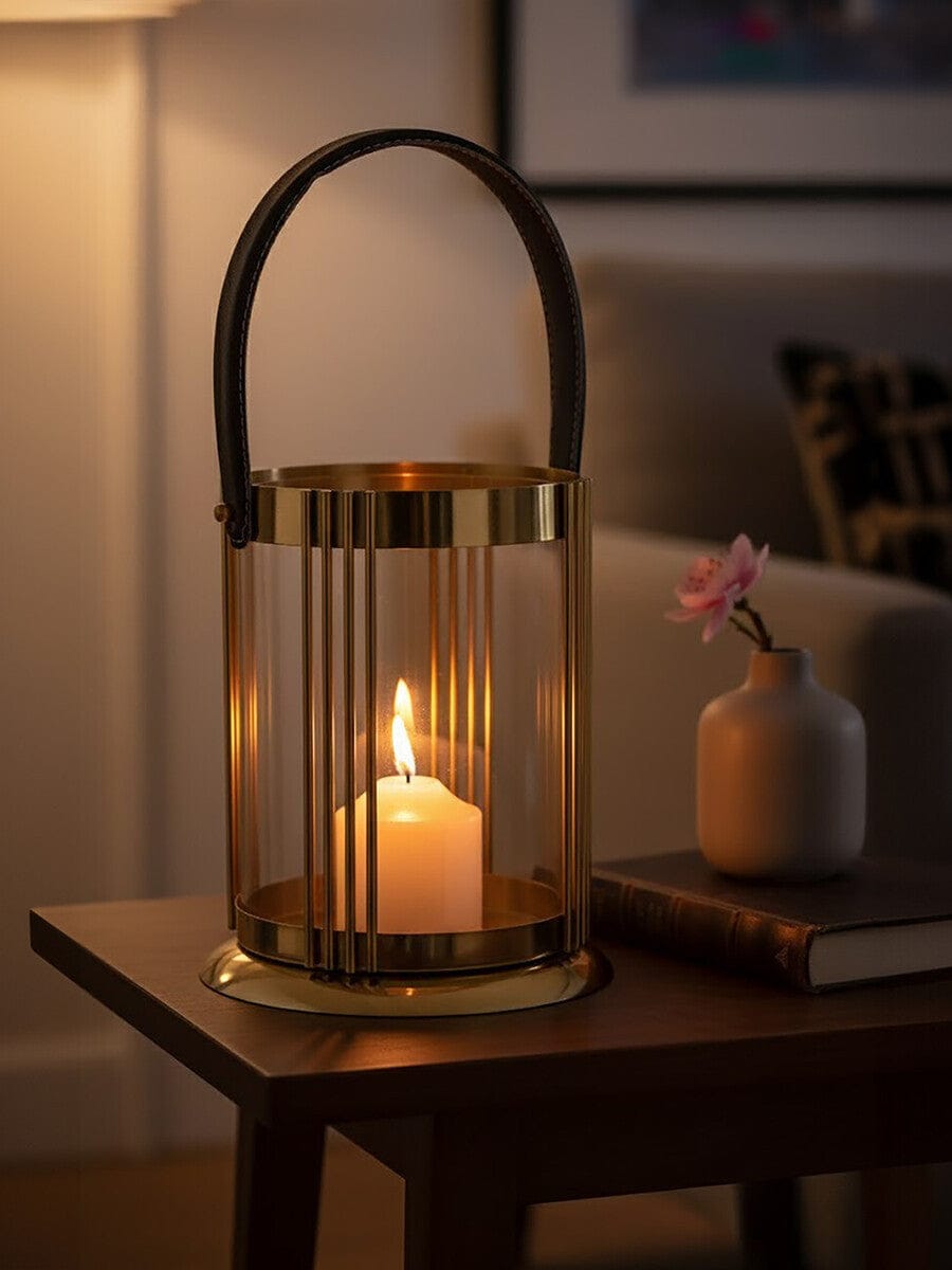 Hamilton Interiors Accessories Astro Small Gold Finish Lantern House of Isabella UK