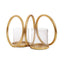 Hamilton Interiors Accessories Aura Small Gold Finish Double Candle Holder. House of Isabella UK