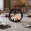 Hamilton Interiors Accessories Aura Small Matte Black Finish Candle Holder House of Isabella UK