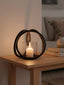 Hamilton Interiors Accessories Aura Small Matte Black Finish Candle Holder House of Isabella UK