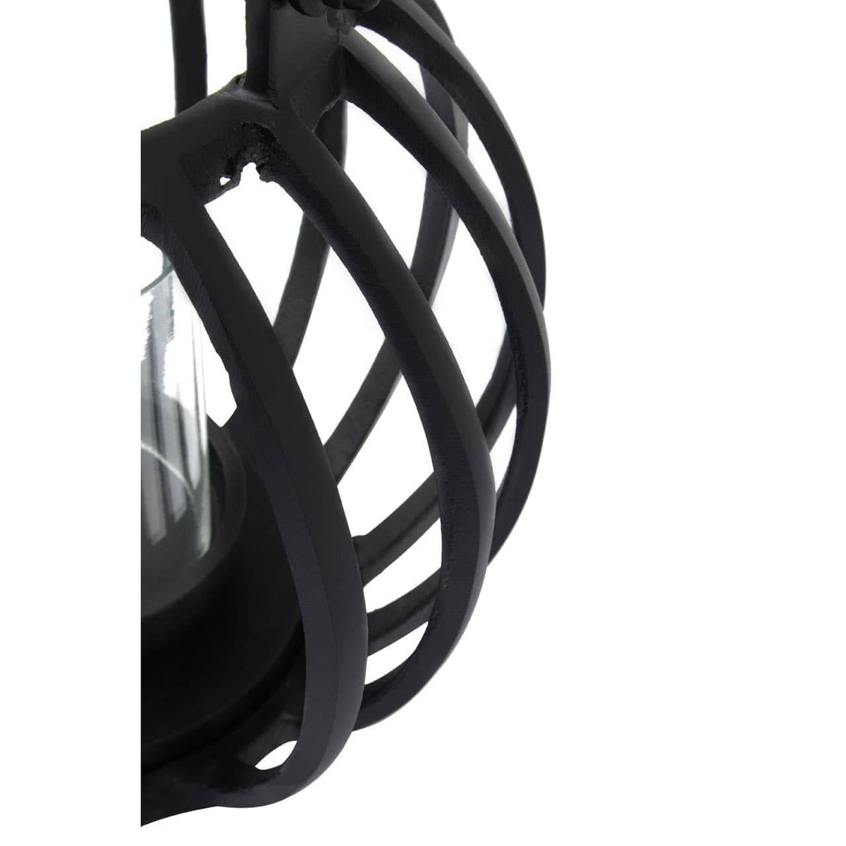 Hamilton Interiors Accessories Aura Small Matte Black Finish Lantern House of Isabella UK