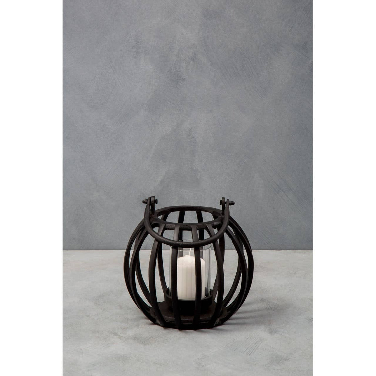 Hamilton Interiors Accessories Aura Small Matte Black Finish Lantern House of Isabella UK