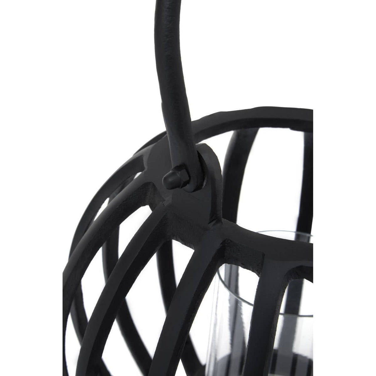 Hamilton Interiors Accessories Aura Small Matte Black Finish Lantern House of Isabella UK