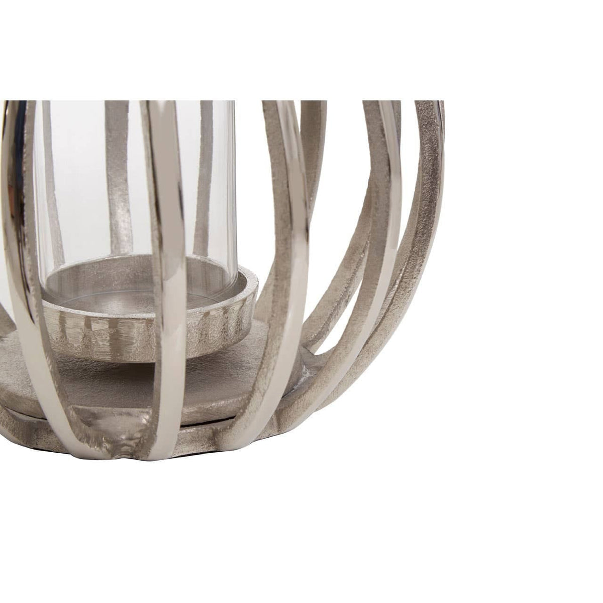 Hamilton Interiors Accessories Aura Small Silver Finish Lantern House of Isabella UK