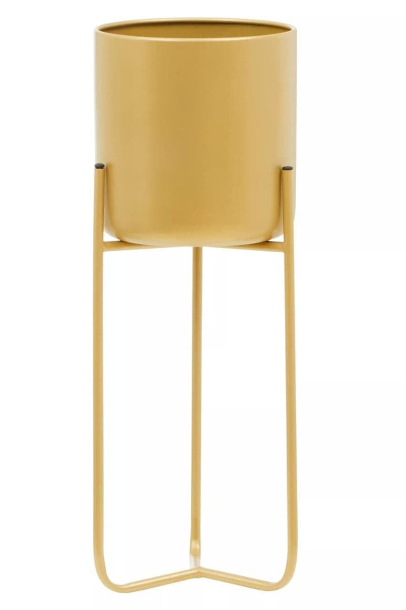 Hamilton Interiors Accessories Avento Large Gold Finish Floor Planter House of Isabella UK